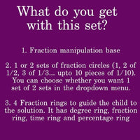 Mirus Toys Fraction manipulation board - Fraction circles