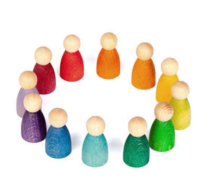 Grapat Twelve Nins Wooden Peg People