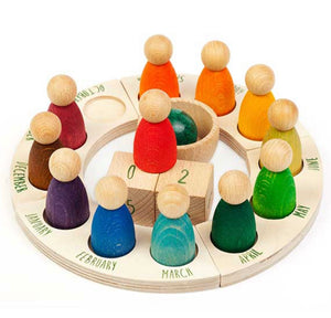 Grapat Perpetual Calendar with Peg Figures ENGLISH