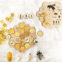 Mirus Toys Double sided Honey bee puzzle - honeycomb - bee life cycle - types of bees