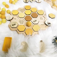 Mirus Toys Double sided Honey bee puzzle - honeycomb - bee life cycle - types of bees