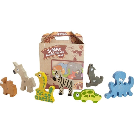 BEGIN AGAIN TOYS ANIMAL PARADE A-Z PUZZLE JUMBO VERSION Diaper